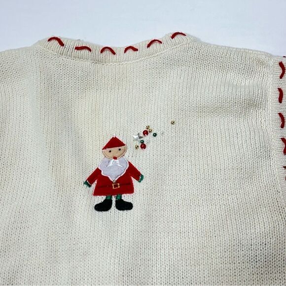 Bobbie Brooks Cotton Blend Christmas Sweater Vest Size Medium - Picture 8 of 15